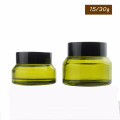 15g 30g 50g amber cosmetic container empty glass cream jar